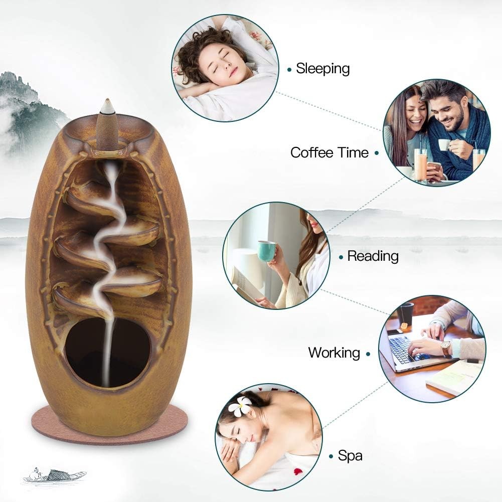 Backflow Incense Holder Waterfall Burner - Image 6