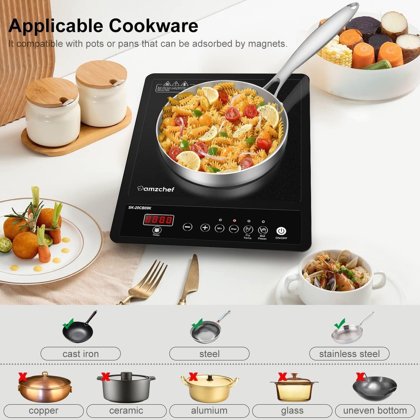 2000W Single Electric Induction Hob - Image 6