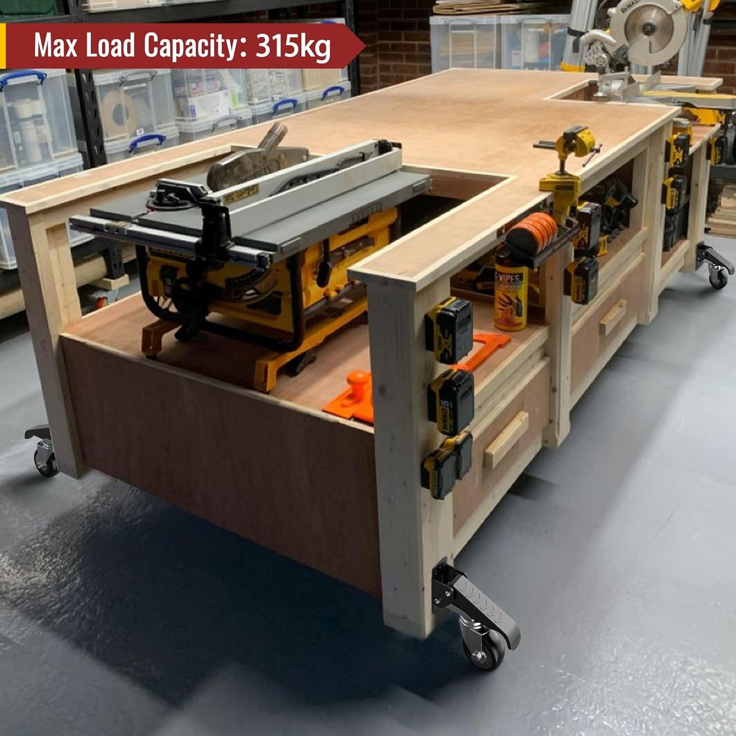 Retractable Castors Wheels Caster Heavy - Image 6