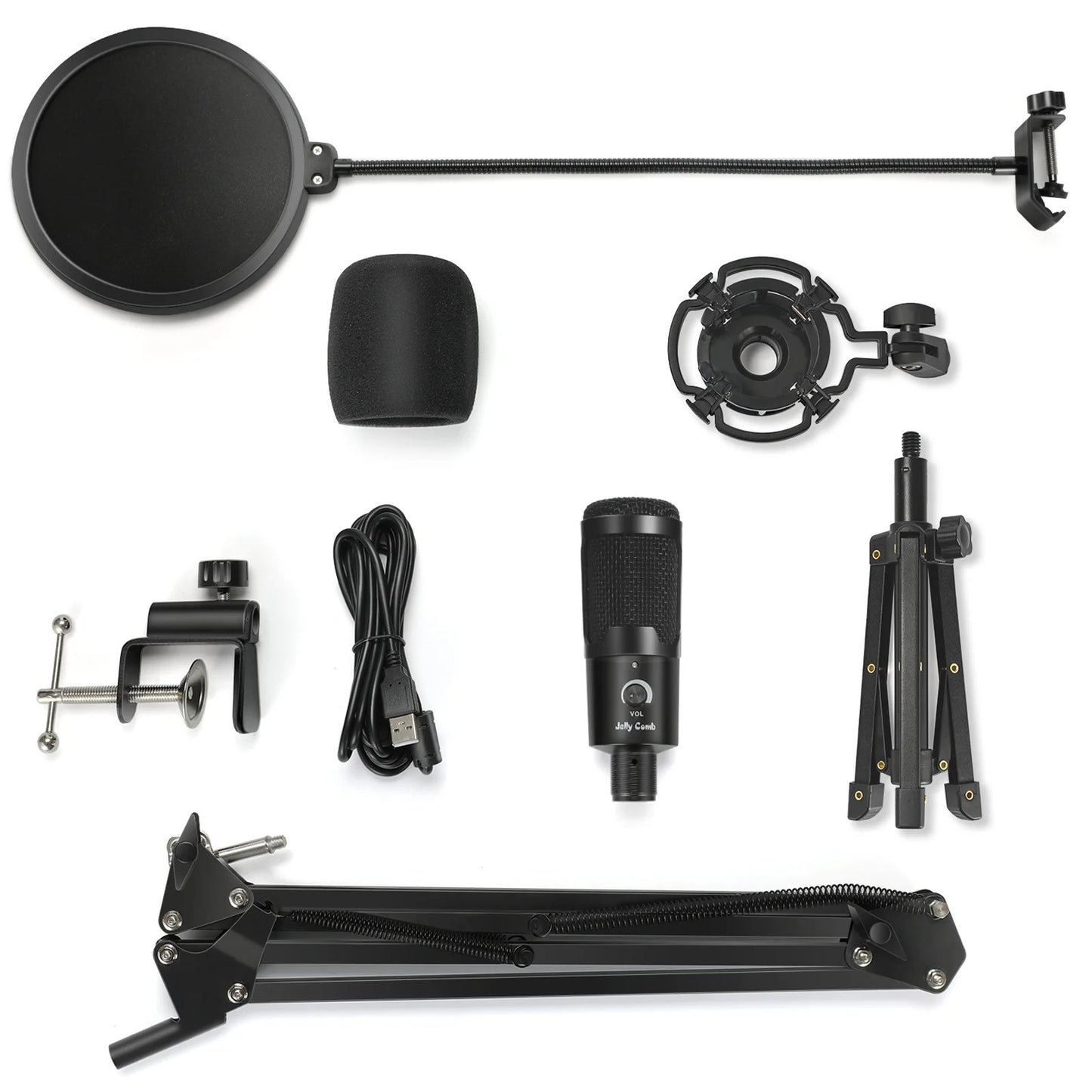 USB Condenser Microphone with Boom - Image 6