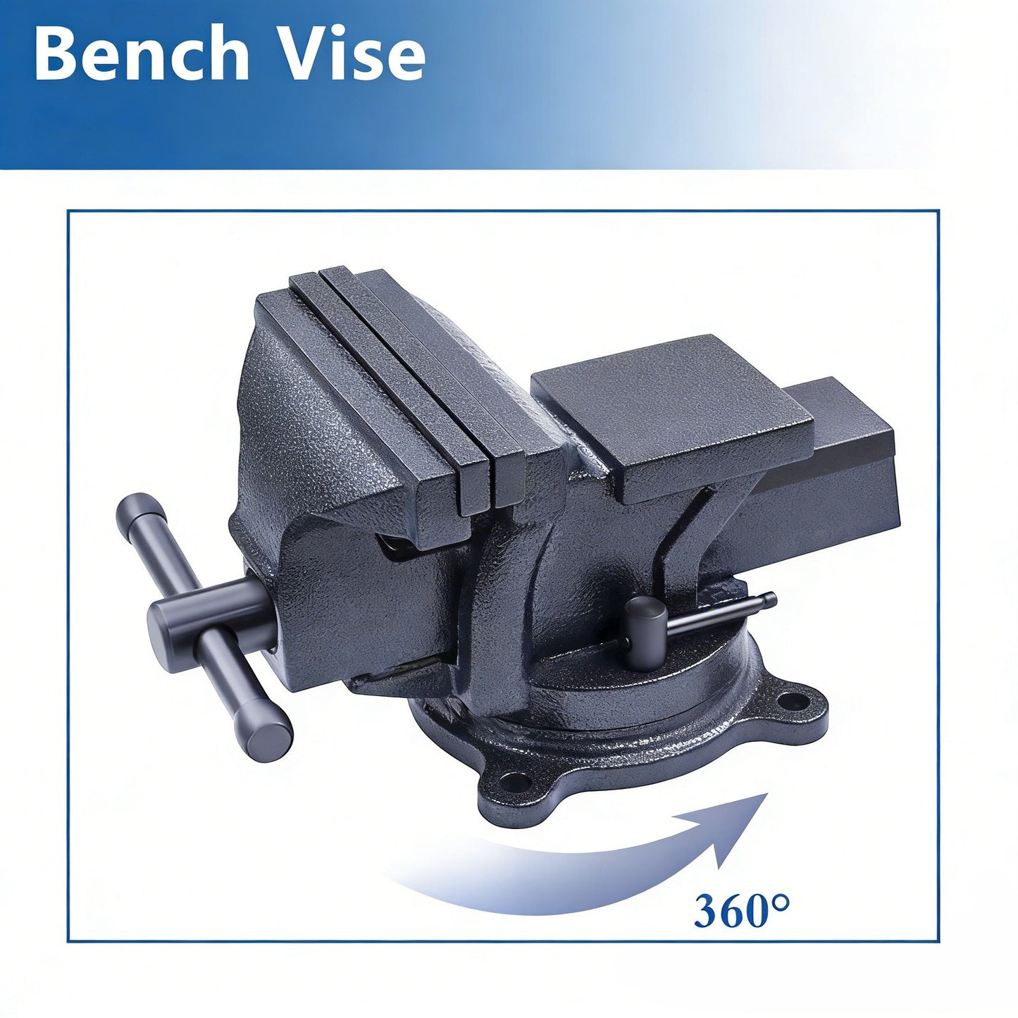 4" Heavy Duty Bench Vice 360°Swivel Base Cast Iron Engineer Clamp Vice Tool UK