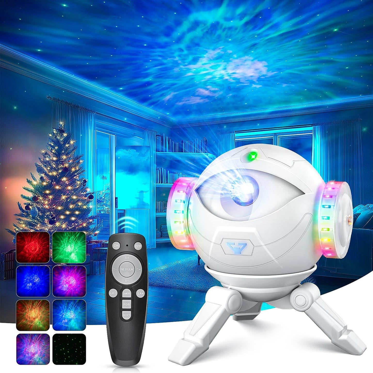 Galaxy Projector Light Bedroom Ceiling Night - Front view