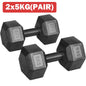 2x2kg/2x2.5kg/2x3kg/2x4kg/2x5kg Hex Dumbbell Weight Set Home Exercise Workout UK