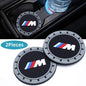 2PCS Car Cup Coaster Anti Slip Insert Pad Holder Mats Interior Accessories Black