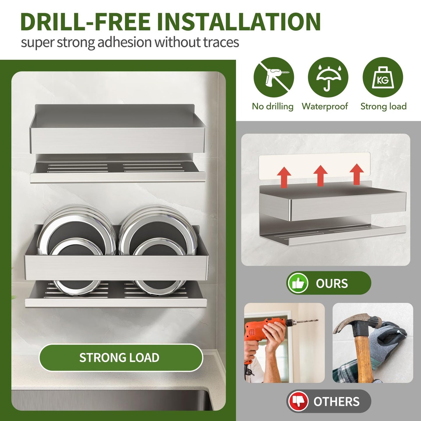 Bathroom Storage Shower Caddy Shelves - Image 3