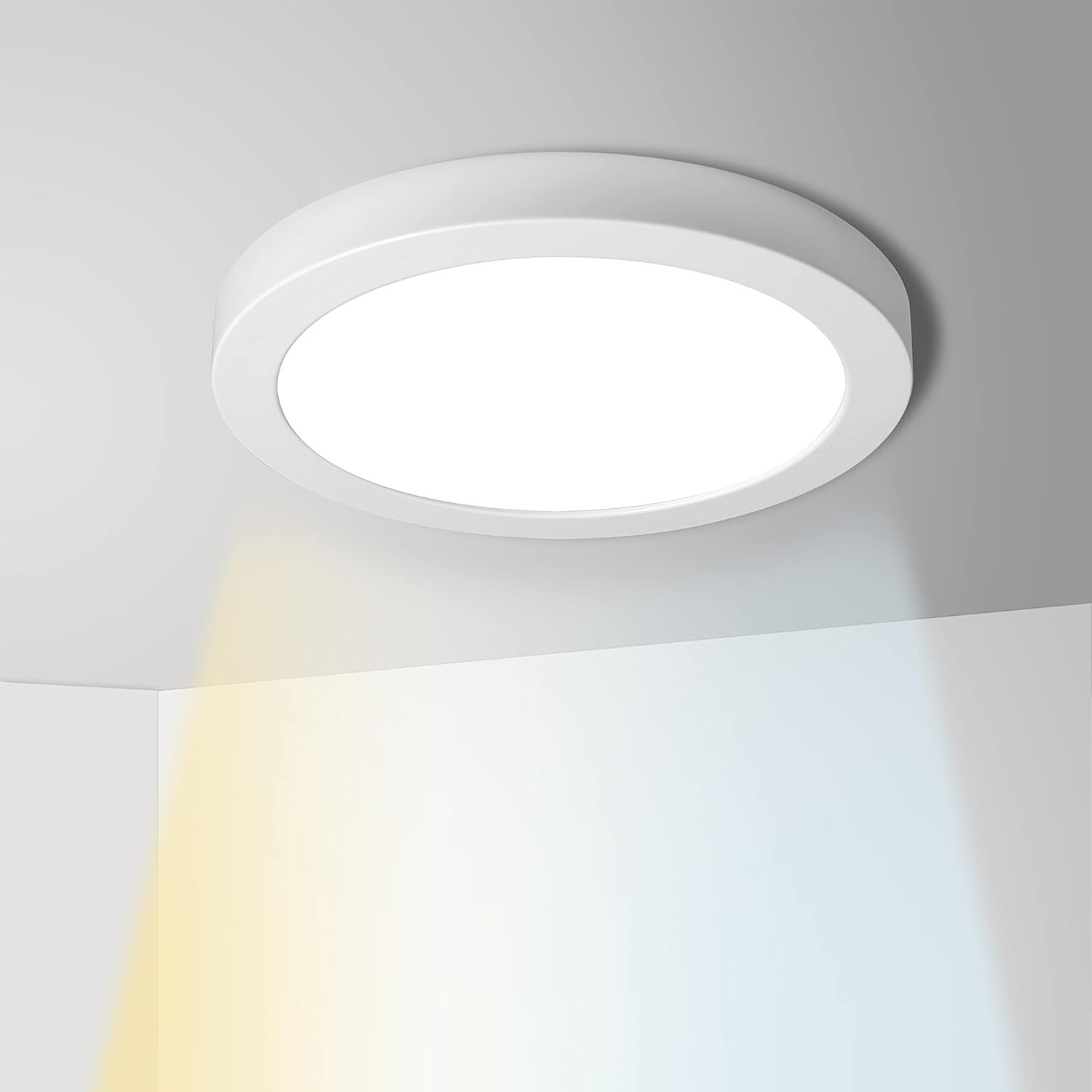 Round LED Ceiling Light Panel Down - Front view