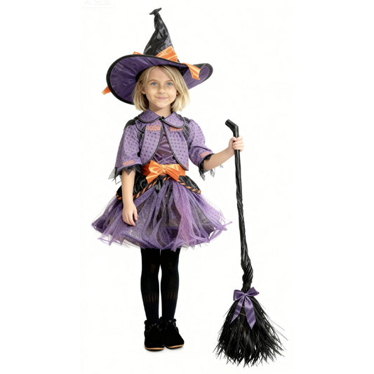 Spooktacular Creations Fairytale Cute Witch Costume Deluxe Set with Hat for Girl