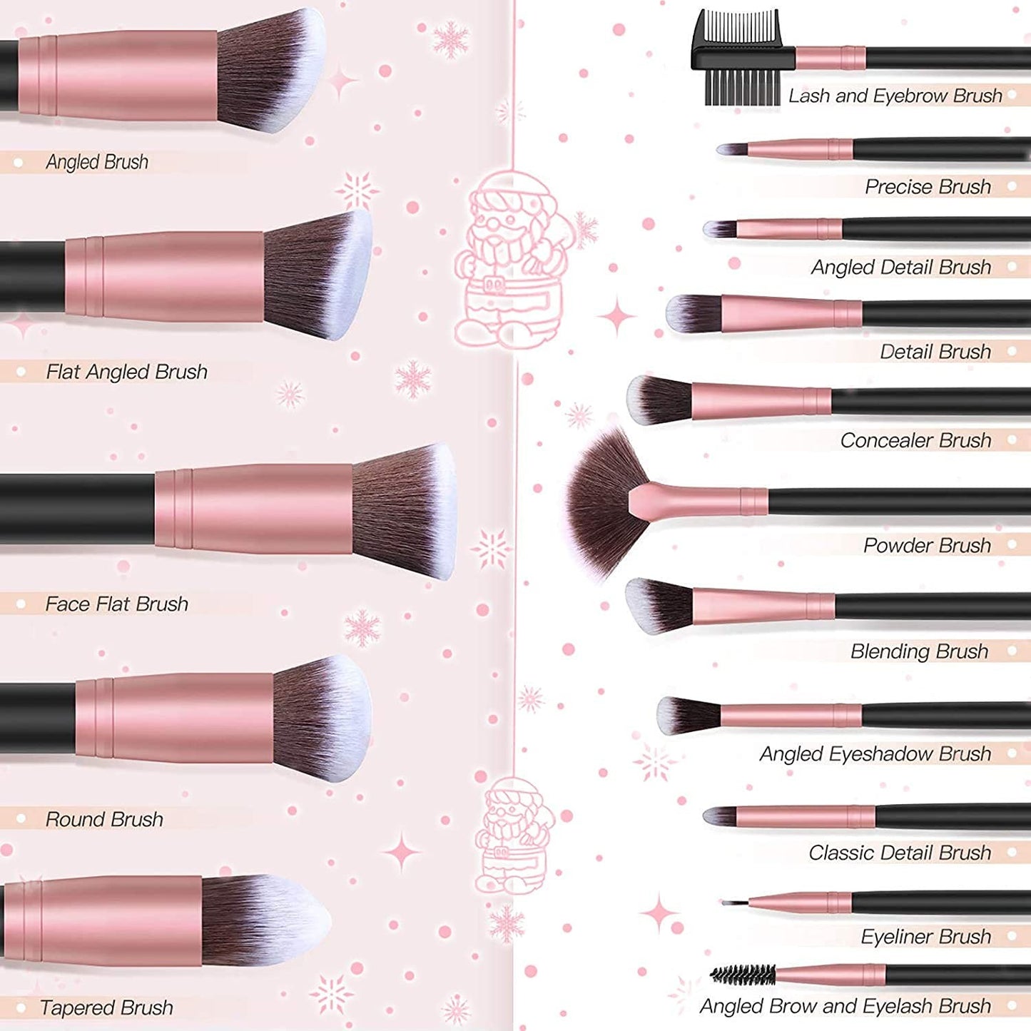 16PCS Makeup Brushes Set Eye - Image 3
