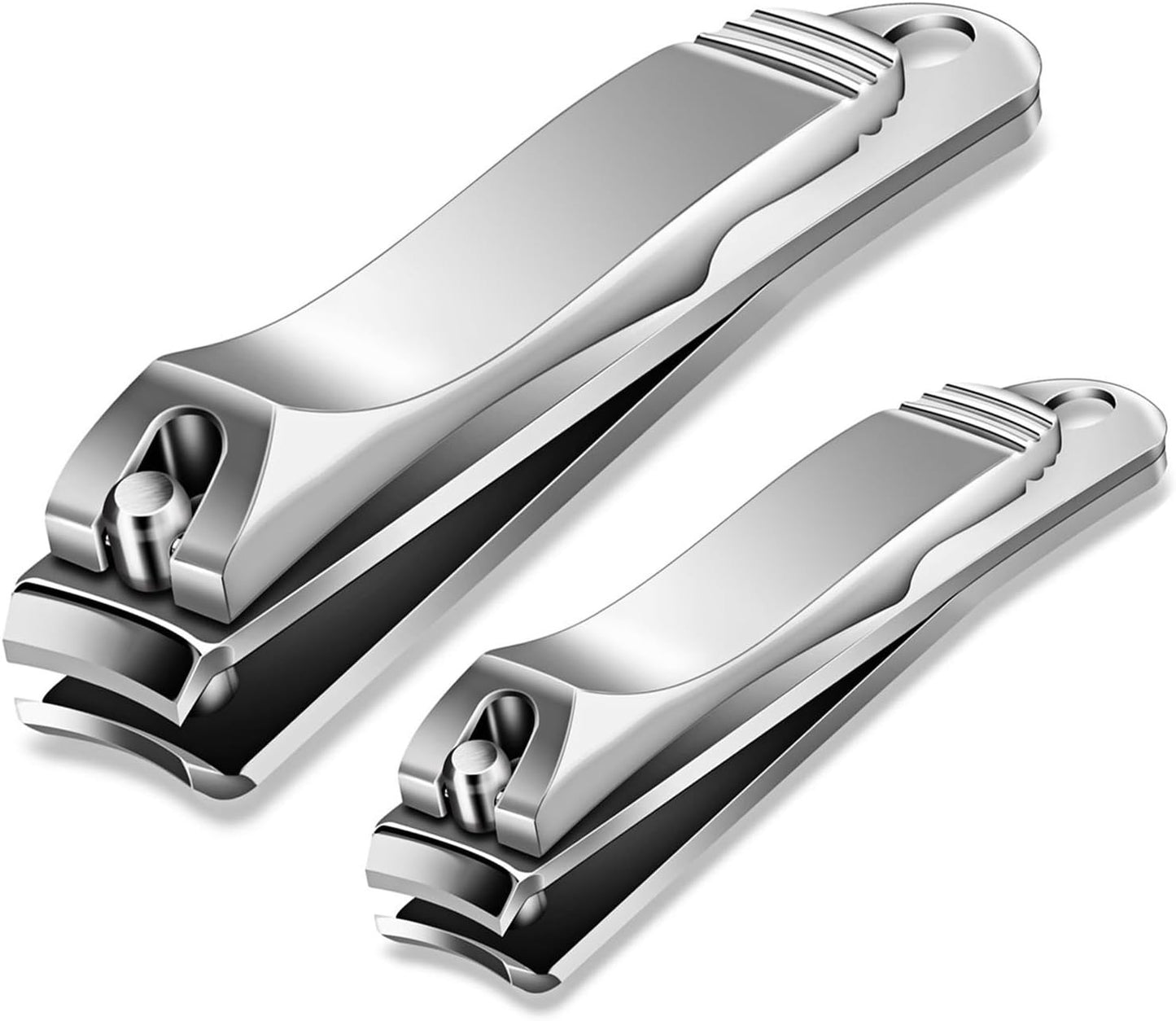 2PCS Nail Clippers Sharpest Stainless Steel - Front view
