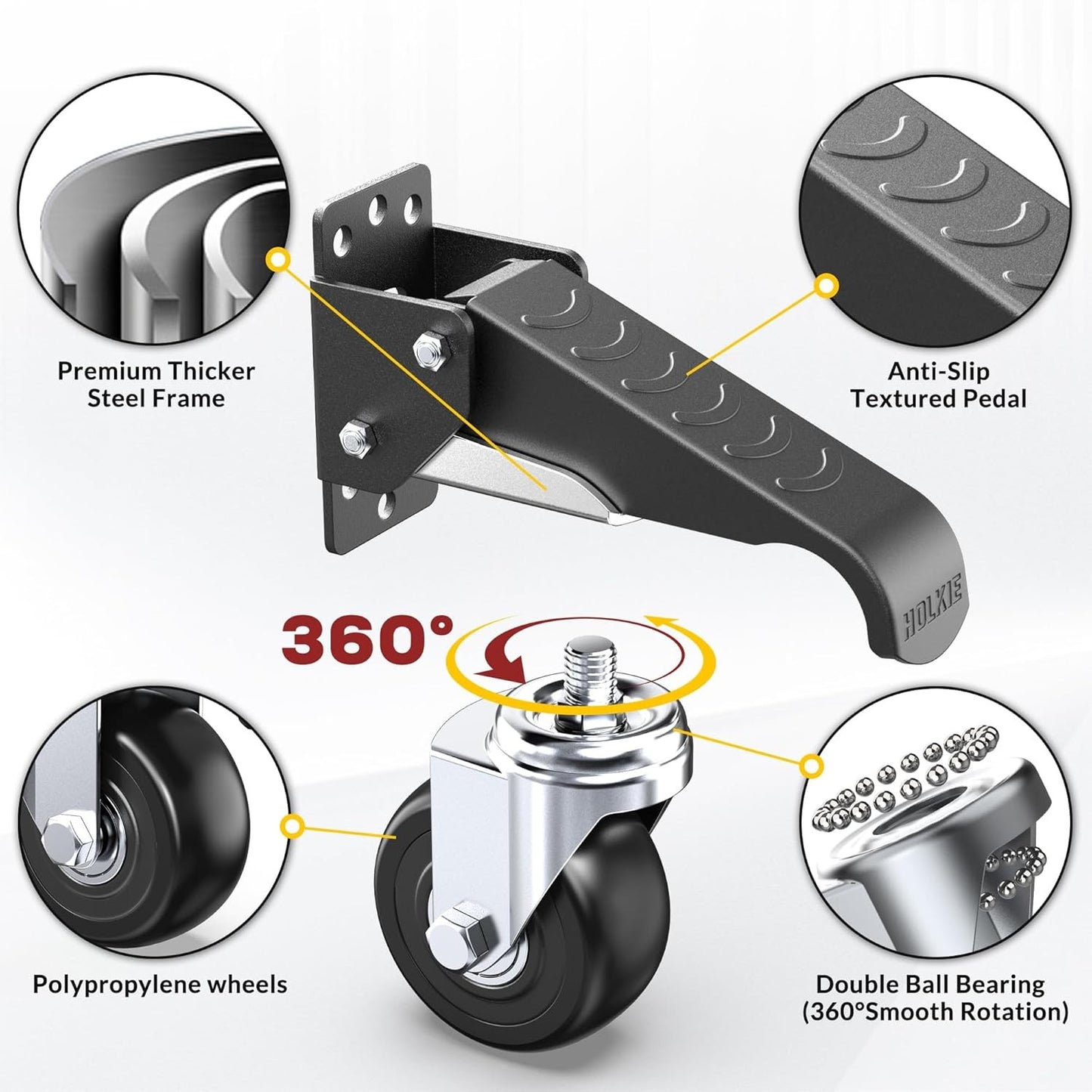 Retractable Castors Wheels Caster Heavy - Image 5