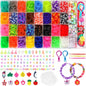 3600+ Loom Bands Kit 30 Colors Rubber Bands Bracelet Making Kits for Girls