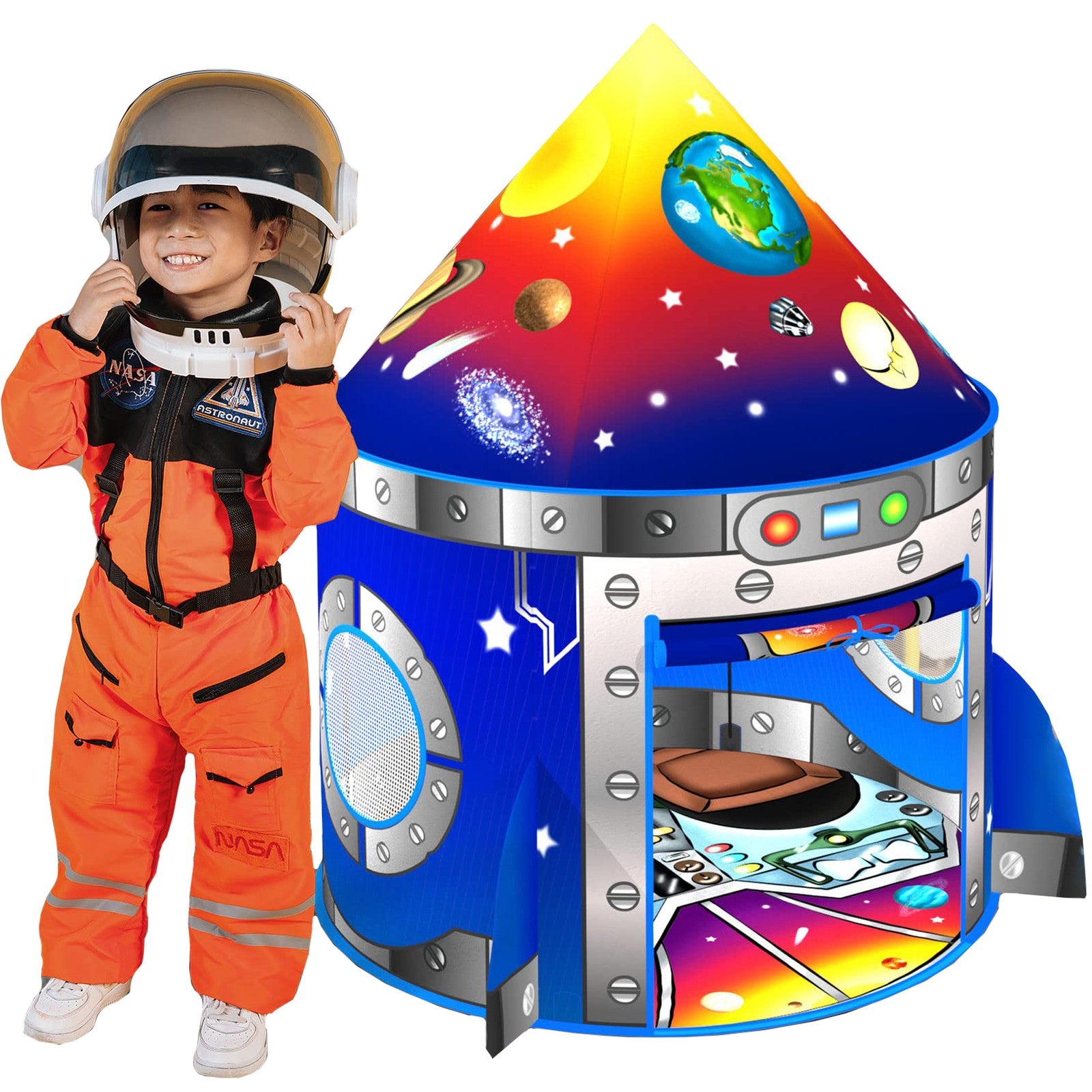 Rocket Ship Kids Pop Up Play - Front view