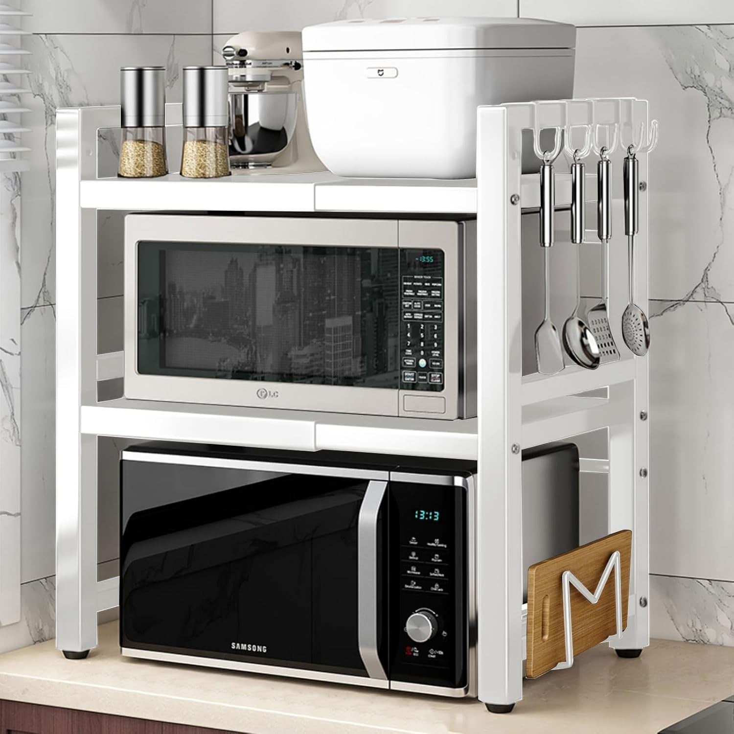 3 Tier Expandable Rack Stand Microwave - Detail view