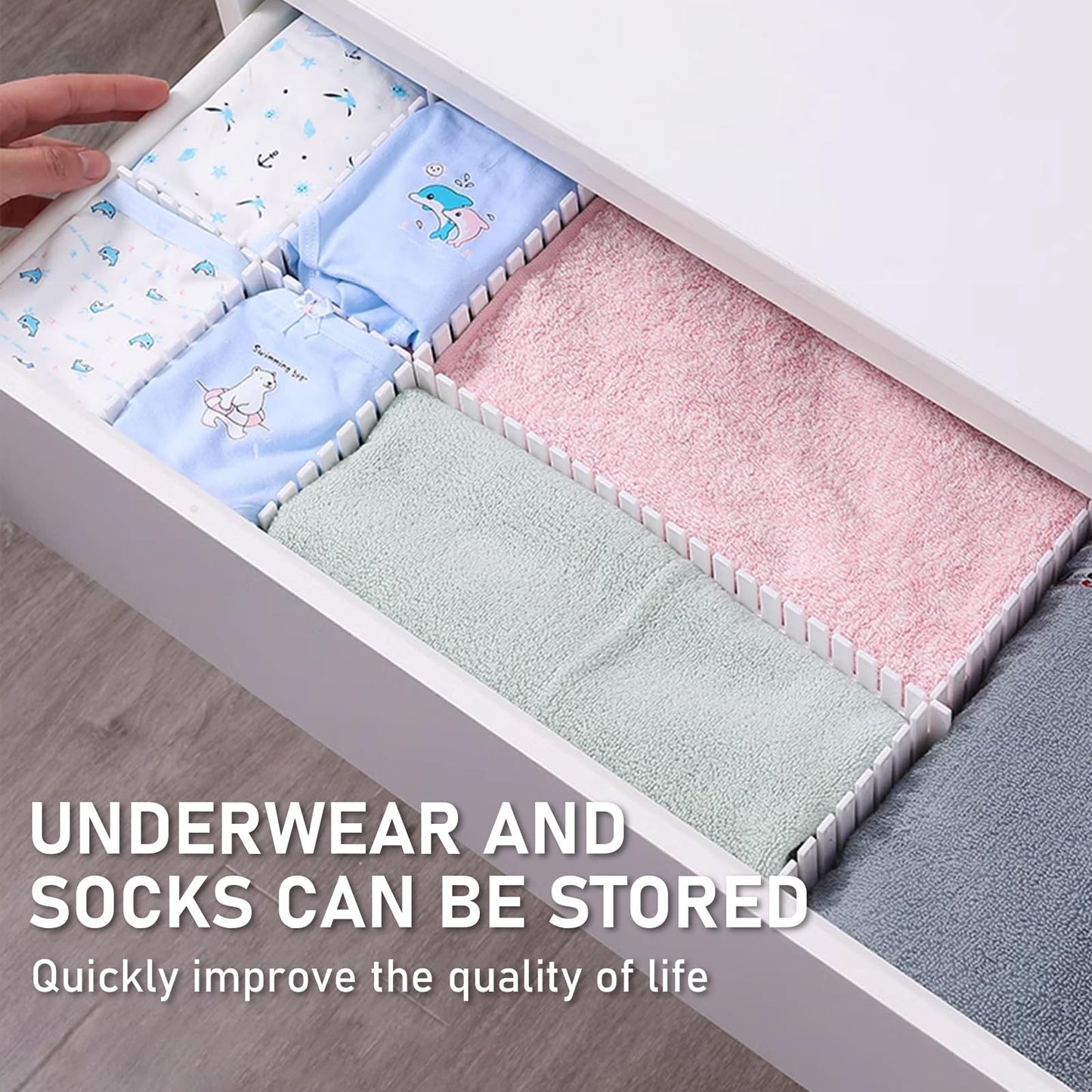 24PCS Drawer Divider Adjustable DIY - Image 4