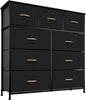 Chest of Drawers Dresser Black with - Front view