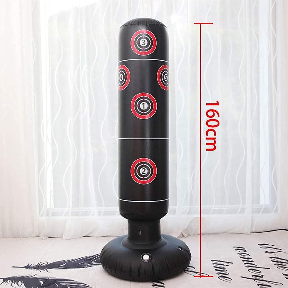 Inflatable Punch Bag Kids Adults Free Standing Boxing Kickboxing Training 160CM