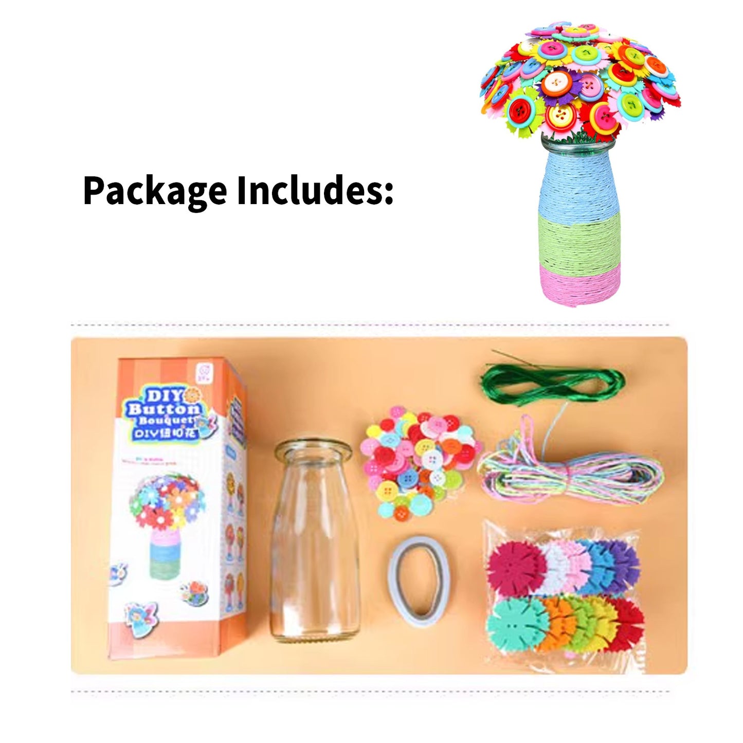 Artificial Flowers Set Button Plant - Image 3