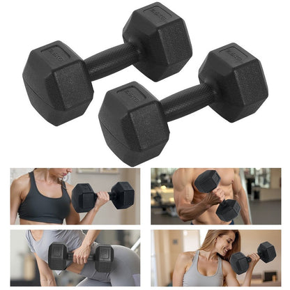 2x2kg/2x2.5kg/2x3kg/2x4kg/2x5kg Hex Dumbbell Weight Set Home Exercise Workout UK
