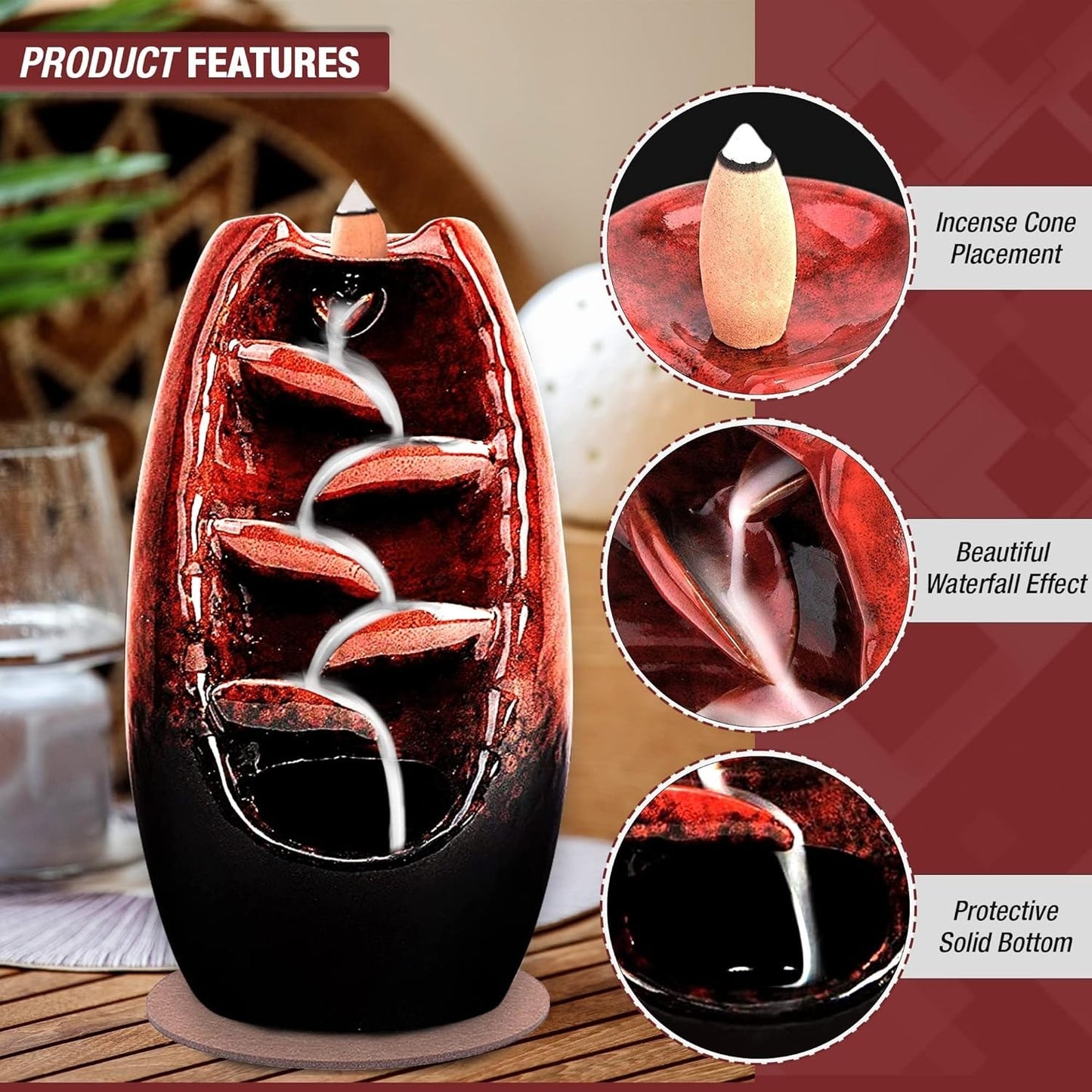 Incense Burner Holder with Smoke - Image 5