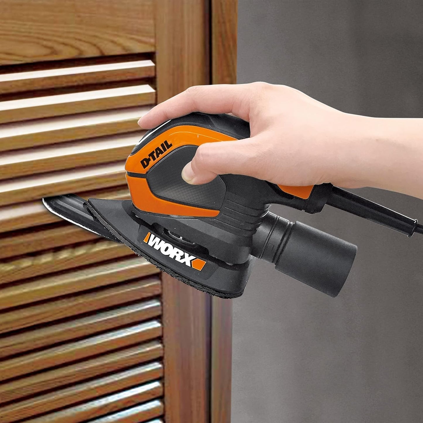 Mouse 55W Corded Detail Sander with 12pcs Sanding Sheets Finger Pad WORX WX647