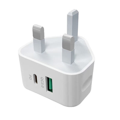 3 Pack USB C Plug UK iPhone Charger Fast Phone Apple USBC Lighting 2 in 1 Cable