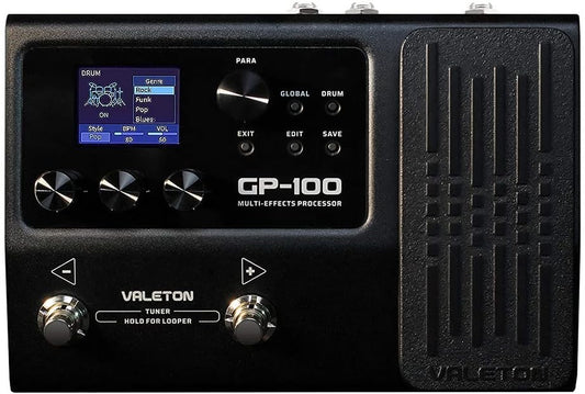 Valeton Guitar Pedal Multi-Effects Processor Bass Amp Modeling IR Cabinets GP100