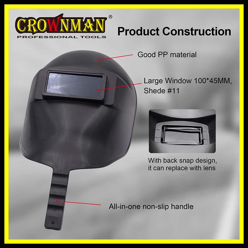 Welding Mask Helmet with Handle Replaceable Lens - product image 3 of 6