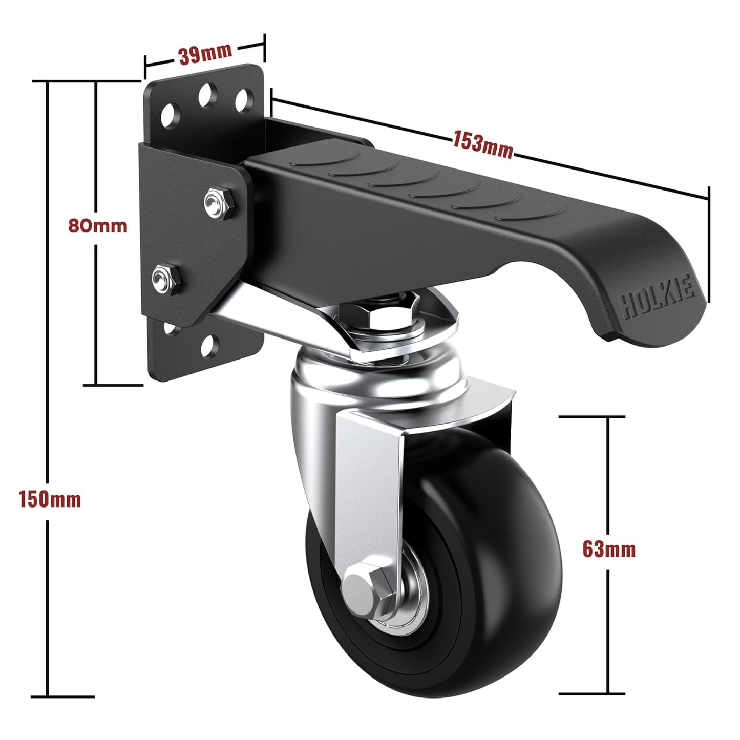 Retractable Castors Wheels Caster Heavy - Image 4
