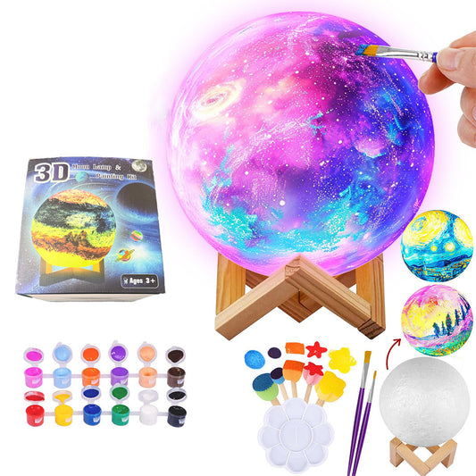 Paint Your Own Moon Lamp Kit Toys for 3-12 Years Old Boy Girl Cool Gifts DIY 3D