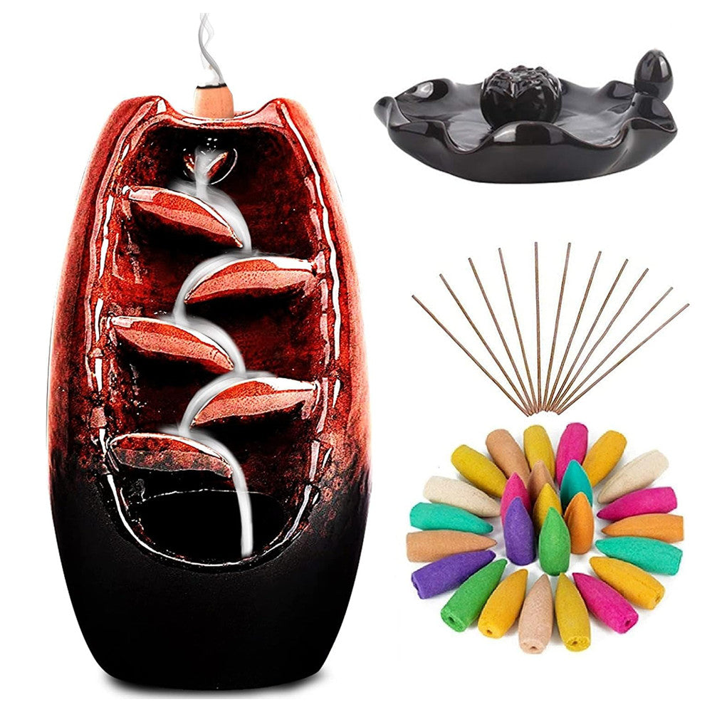 Incense Burner Holder with Smoke Backflow - Front view