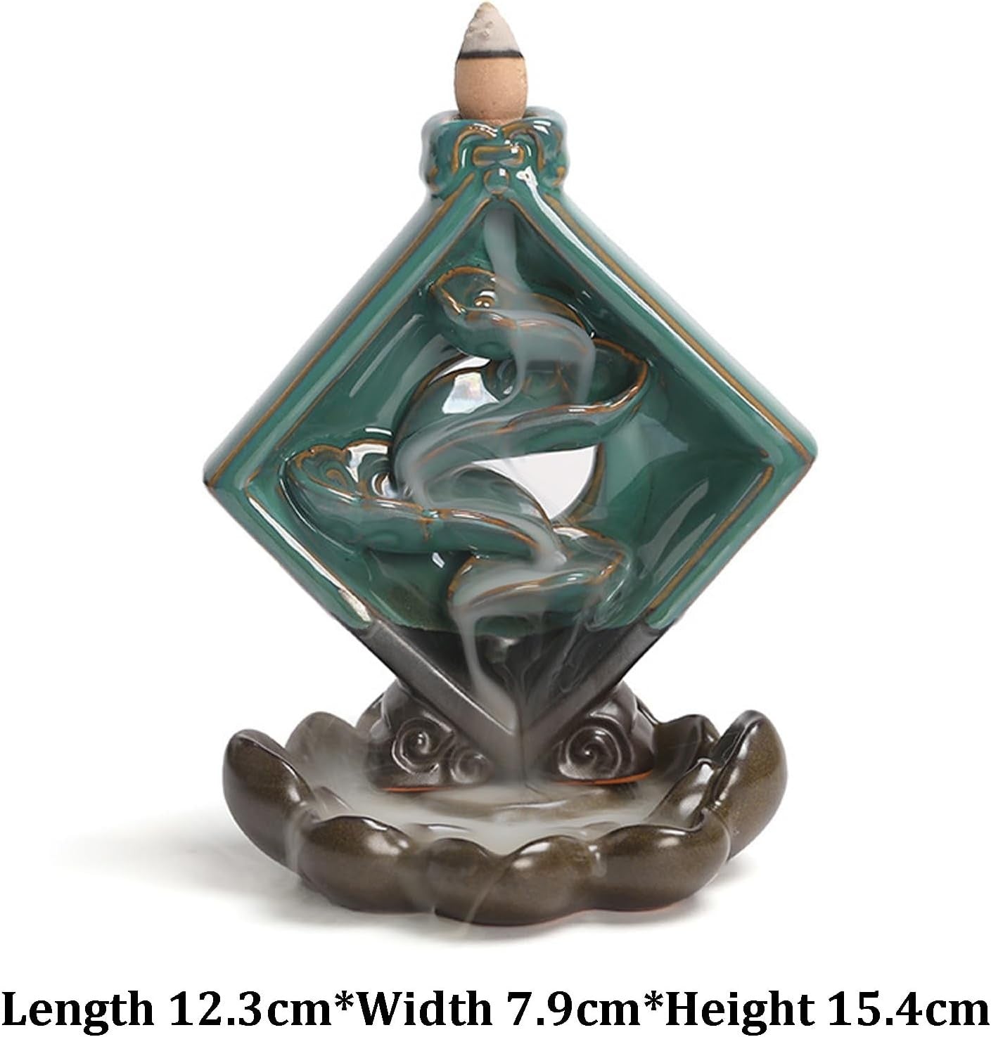 Ceramic Smoke Backflow Incense Burner Censer - Detail view