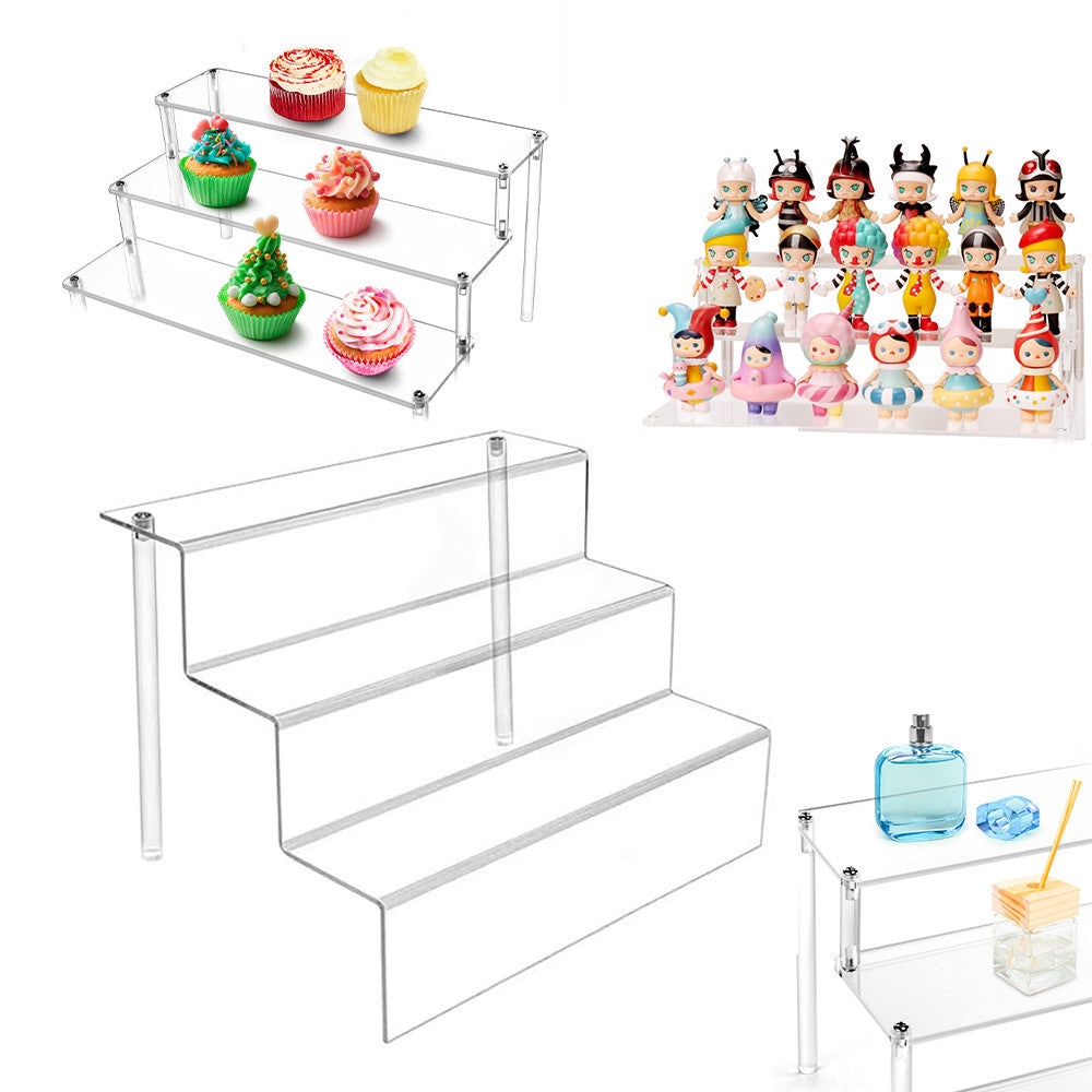 2 Acrylic Riser Clear Display Stand - Front view