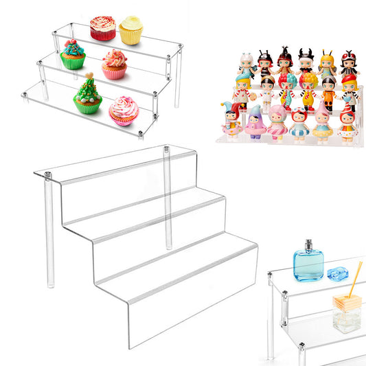 2 Acrylic Riser Clear Display Stand - Front view