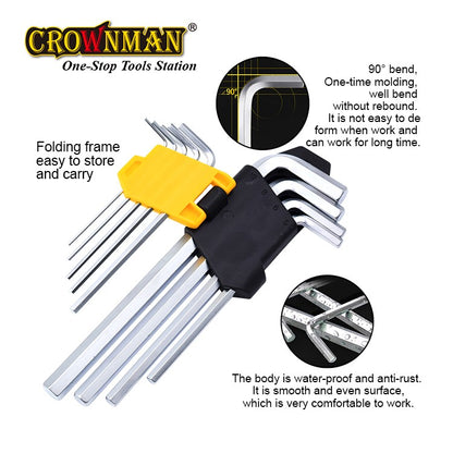 9x Allen Wrench Hex Key Set - Detail view