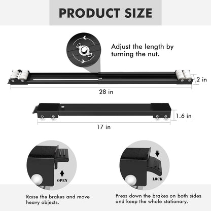 300KG Furniture Dolly Mobile Roller Wheel - Detail view