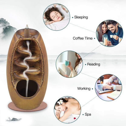Backflow Incense Holder Waterfall Burner - Image 6