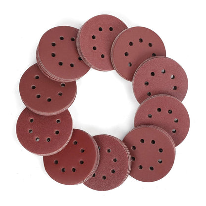 150pcs Sanding Discs 125mm/5'' Orbital Sander Sandpaper 60-600 Grits Hook Loop