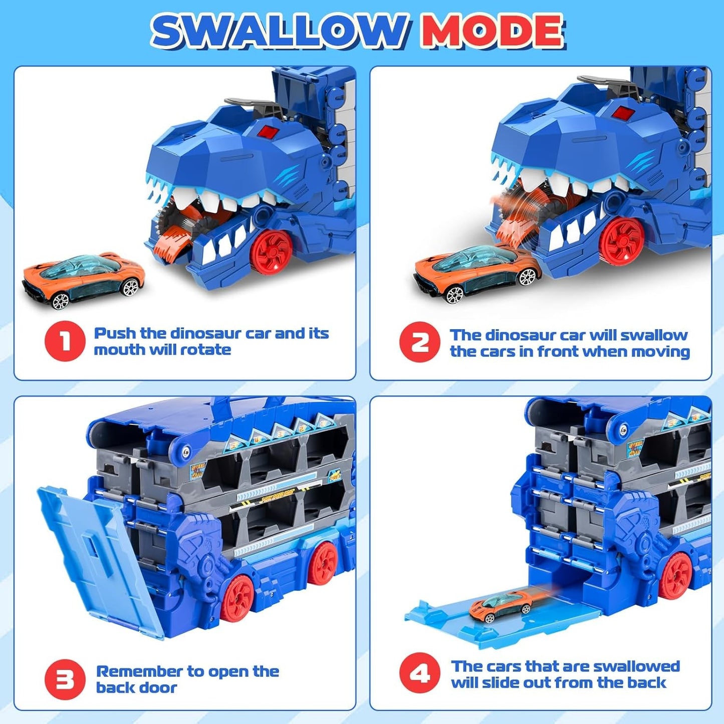 Dinosaur Car Toy for 3 - Image 3