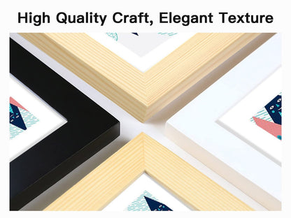 2PCS A4 Picture Frame Wood Glass - Detail view