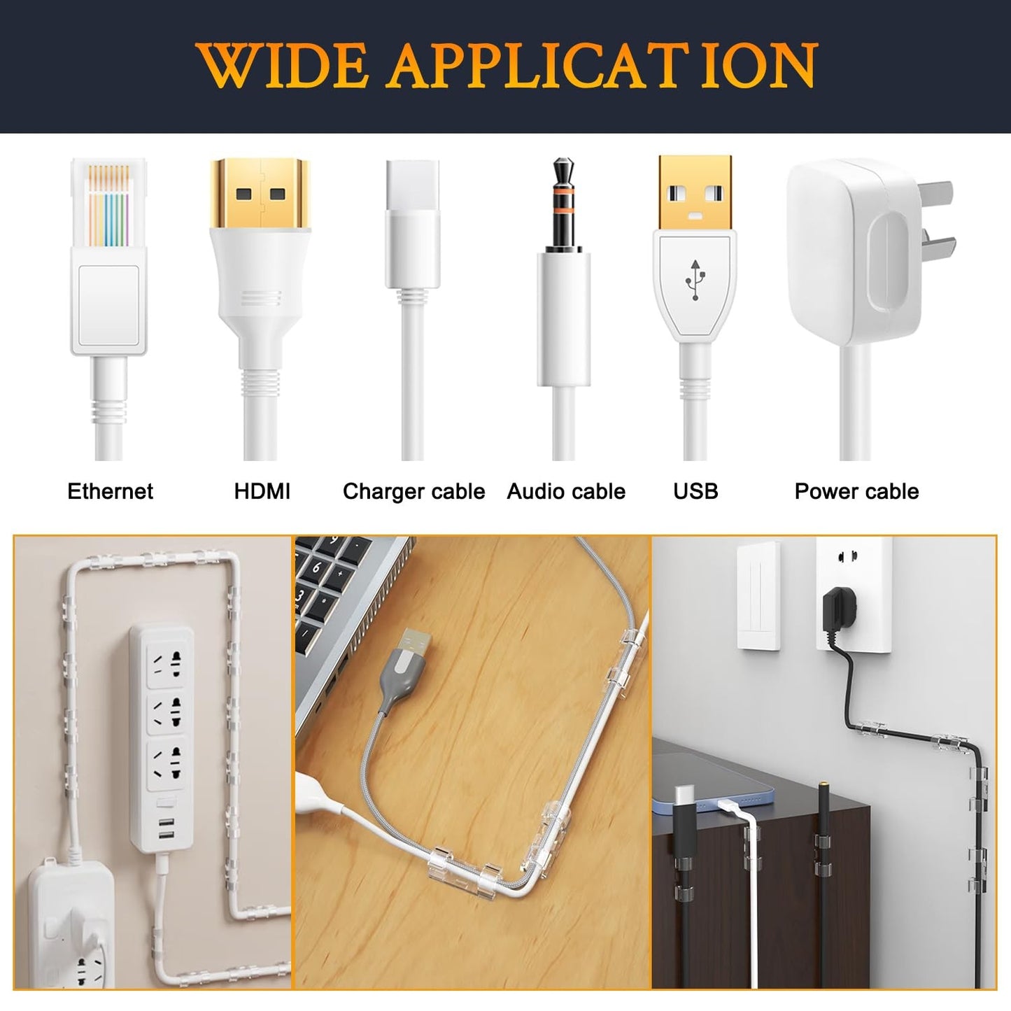 Self Adhesive Cable Clips Wire - Image 4