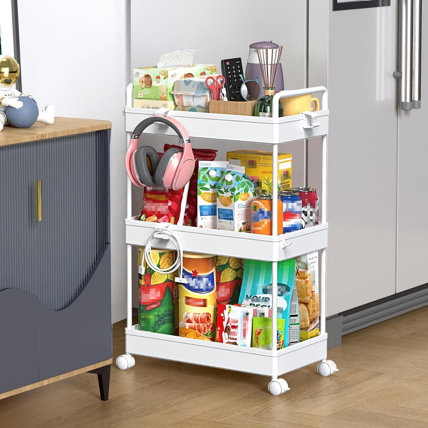 3/4/5 Tier Storage Trolley Cart - Image 4