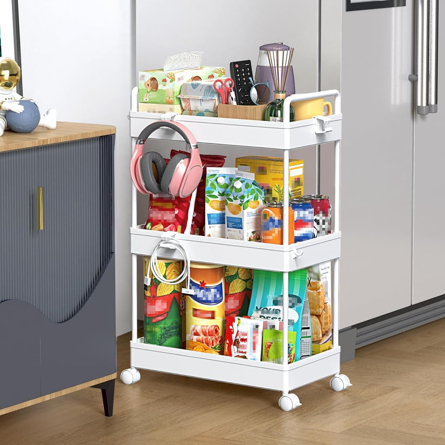 3/4/5 Tier Storage Trolley Cart - Image 4