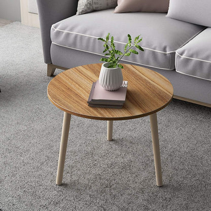 Coffee Tables Round Stacking Sofa Side Living Room Bedroom 55x42.5cm Oak Modern
