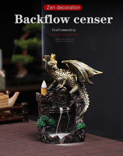 Dragon Backflow Incense Burner 60Cones 20Sticks - Detail view