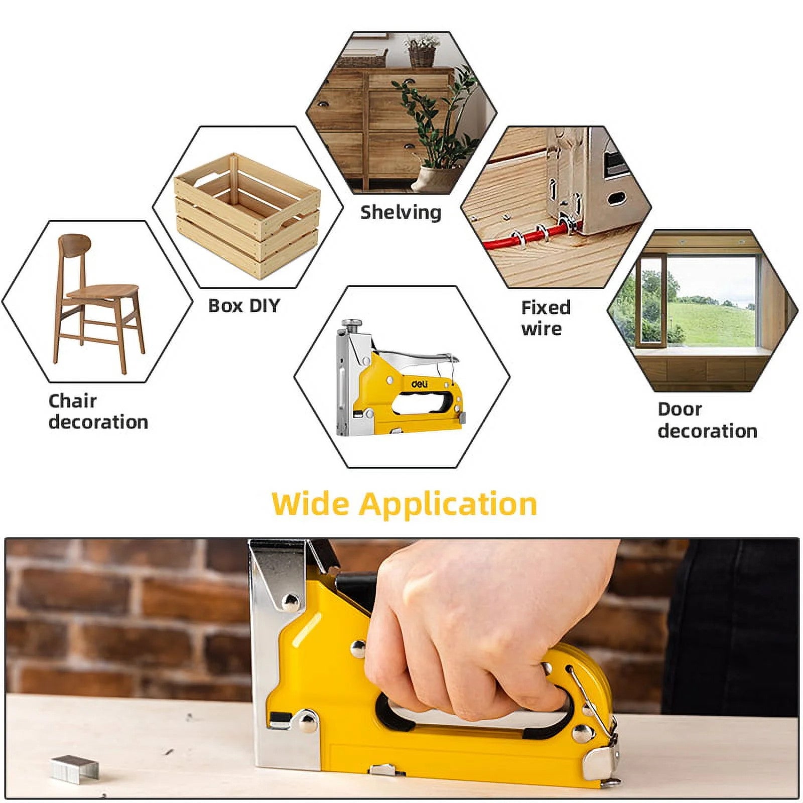 Heavy Duty Staple Gun Tacker Stapler Upholstery - product image 2 of 6