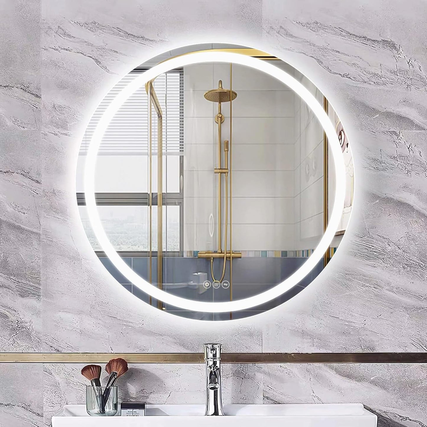 Round Bathroom Mirror LED Lights - Image 3