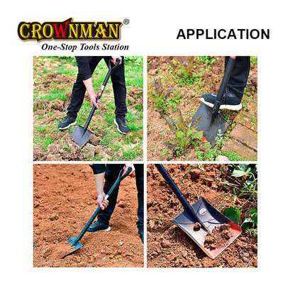 Square Steel Shovel Heavy Duty Large Garden Spade D-Handle Shovel Digging Tool
