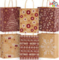 Pack of 24 Christmas Holiday Kraft - Front view
