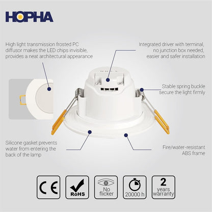 6x Recessed LED Spotlights Flat - Image 3