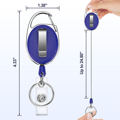 3PCS Retractable Badge Reel Extendable ID - Detail view